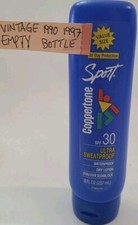 Coppertone Sport SunBlock Lotion Vintage 1997 8oz Empty Bottle 1990's Movie Prop picture