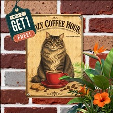 Majestic Maine Coon Cat Breed Pet Lover Metal Tin Sign Cozy Living Decor picture