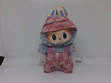 Labubu Designer Pink Overalls and Hat Outfit GC (Pink) - Clothing for Labubu picture