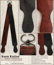 Antique Keen Kutter K67 Razor Strop E.C. Simmons Hardware Double Leather 24” picture