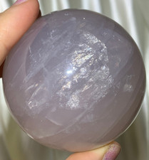 GORGEOUS RAINBOW LAVENDER STAR BLUE ROSE QUARTZ LARGE POLISHED SPHERE MADAGASCAR picture