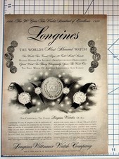 1956 Longines Wittnauer 90th Anniversary Watch Magazine Ad Vintage Ephemera picture