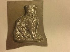 1960's Vintage Tiny Fox or Wolf Single Chocolate/Butter Pat Mold~Tin~CH376 picture