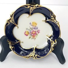 JL Menau Graf von Henneberg Echt Kobalt Cobalt Blue Trinket Dish 4.5