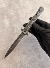 Gray Dragon Spring Assisted Folding Pocket Knife, Stonewashed, Aluminum picture