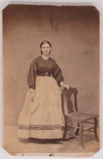 CDV Circa 1860s 2c Civil War Tax Stamp Young Lady Mahanoy City Pennsylvania picture