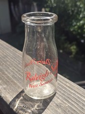 Rare Raleigh Smith Dairy West Seneca N.Y. Half Pint Milk Bottle  picture