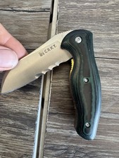 CRKT McGinnis Tuition 1160 Veff Serrated Blade Micarta Grips Retired EXCELLENT picture