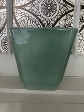 Vintage Celadon Ceramic Planter Vase Marked 858 EUC picture