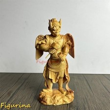 Japanese Wood Carving Karasu Tengu Statue Hinoki Cypress Buddha Sculpture 8
