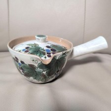 Kyoto Kiyomizu Ware Ceramic Tea Pot Grape Design Near Mint Condition picture