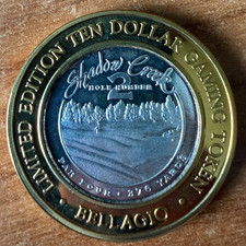 Bellagio .999 Fine Silver Ten Dollar Gaming Token - Shadow Creek Hole #2 picture
