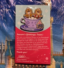 Disney 2025 Happy Holidays Pin Cast Member Exclusive With Chip & Dale LR NEW picture