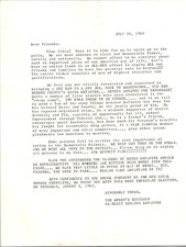 1960 Re Elect Senator Estes Kefauver Women's Division Campaign Letter Monroe Co picture