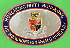 Vintage Hotel label,  Luggage Label , HONGKONG  HOTEL  Hongkong picture