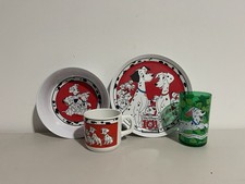 Vintage Disney 101 Dalmatians Kids Dinnerware Set Plate Bowl Mug Cup 4 Pc picture