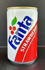 Vintage Strawberry Fanta Can Pull Tab Collectible Indonesian Soda Can picture