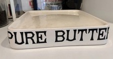 RARE Edwardian Grocers White Ironstone Pure Butter Slab G Rushbrooke England 19c picture