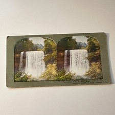 Minnehaha Falls A Gem In The Woodlands St Paul MN Antique Stereoview Card 5H6-2 picture