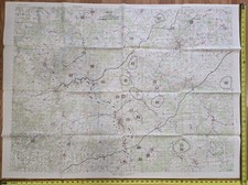 Hof Plauen Germany 4ft WW2 WWII Situation Map 1957 VTG Military Army USACGSC picture