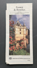 Vintage Map Fold Out AAA  France & Benelux Belgium Netherlands Luxembourg Andora picture