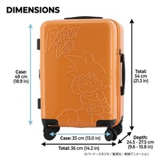 Dragon Ball Goku Hard Suitcase Carry Luggage 48cm 36L Orange New   picture