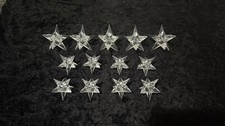 Vintage MCM Set of 13 Rosenthal 9-Point Crystal Star Candle Holders - Light Wear picture