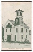 Woodville Massachusetts 1910 Engine House No.2 Firehouse Standard Postcard picture