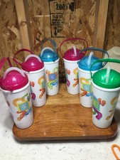 Six Great Wolf Lodge Souvenir Cups WITH REFILL STICKERS Sandals Donut Waterslide picture