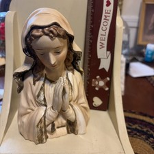 VINTAGE MADONNA PLANTER CERAMIC RELIGIOUS- gorgeous picture