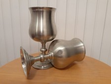 Selangor Pewter Singapore 2 Wine Goblets 6