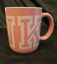HUGE VICTORIA'S SECRET PINK LOGO OVERSIZED 30 fl oz CERAMIC MUG COFFEE TEA picture