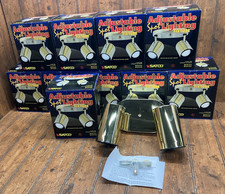 10 NOS New Vintage Satco Adj. 2 Light Spot Fixtures R20 Brass Cylinder SF76-415 picture