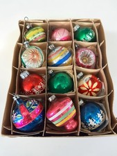 Vintage German Glass Christmas Ornaments Lot 12 West Germany GDR Reflector picture