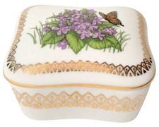 Vtg 1989 Heritage House Porcelain Music Box Violets Lara's Theme Japan Works picture