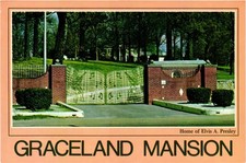 Graceland Mansion Gates Postcard Elvis Presley Home Memphis TN Unposted picture