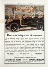 1911 Ad (10  X 13 1/2 inches) Olds Motor Works Lansing Oldsmobile Autocrat 4 picture