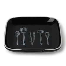 GDCZ Ceramic 4.75 Inch Spoon Rest for kitchen Counter (Black, 1) Black picture