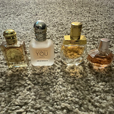 4pc Perfume Miniature Lot Burberry Goddess, Armani, Chloé Nomade, Flowerbomb picture