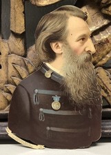 General William Booth Victorian Die Cut Scrap by AM #1190 - L12 picture