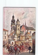 Postcard Wawel Cathedral in Kraków Poland Painting picture