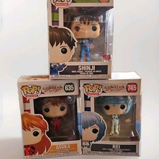 Funko Pop Neon Genesis Evangelion Vinyl Figures 744 Shinji, 635 Asuka, 745 REI picture