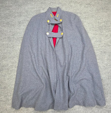 Vtg WW2 1940s WWIl Bruck's Nurses US Navy Gray Wool Cape Coat Cloak *READ picture