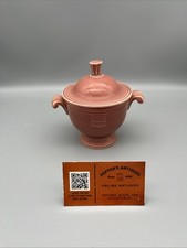 Fiesta 🇺🇸VTG. Rose Sugar Bowl W/Lid @Pepper’s Antiques@Fiesta HLC USA WV picture