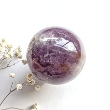50mm gorgeous unique amethyst ametrine sphere with golden healer picture