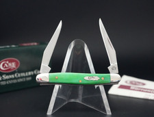 *RARE* 2007 CASE XX MAGACIANS Bright GREEN / RED BONE TINY MUSKRAT SS KNIFE NIB picture