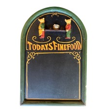 Vintage Englishtown Pub Sign “Today's Fine Food”Chalkboard 3D Menu Wall Sign picture