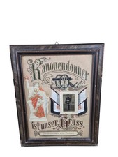 Antique Imperial German Reservist Lithograph Print Richard Heiniker Water Damage picture