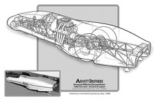 Cars 1988 chrysler alcohol dragster drag cutaway usa Art Print Poster 11x17 picture