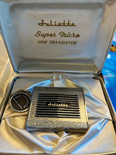 Vintage 1960s Juliette Super  Pocket Radio w/ Case picture